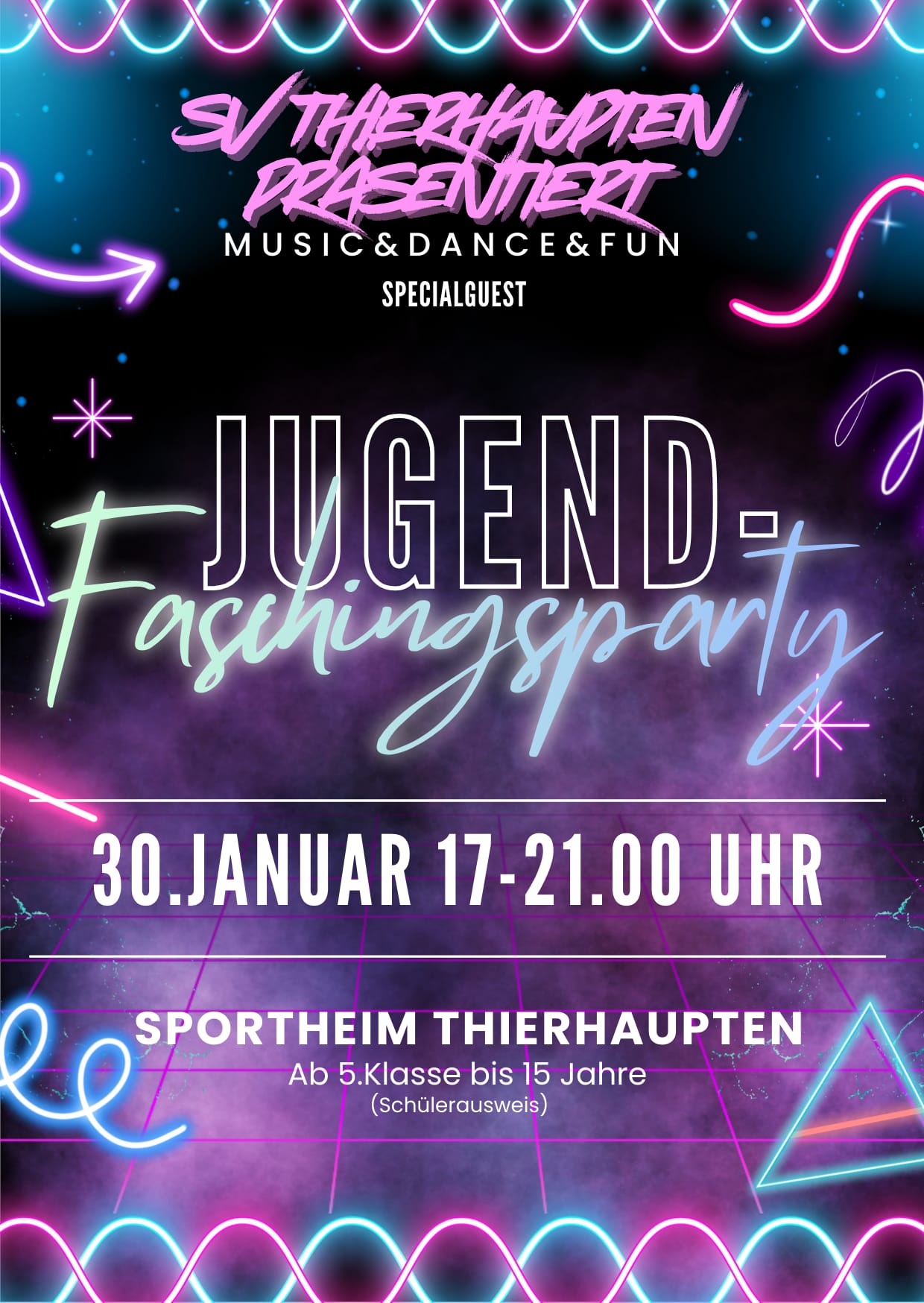 Jugendfaschingsparty im Sportheim am 30.01.2026