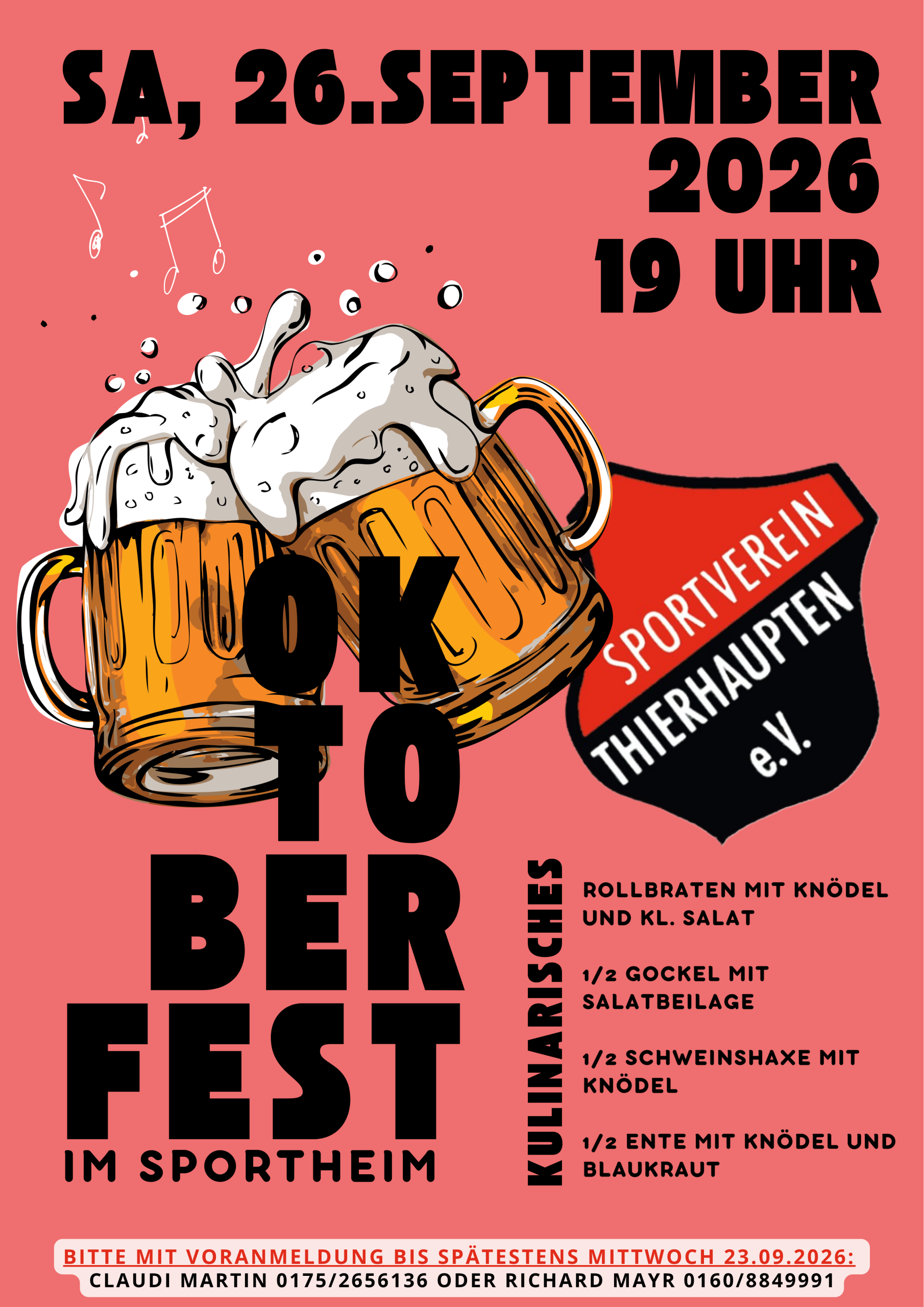 Oktoberfest im Sportheim